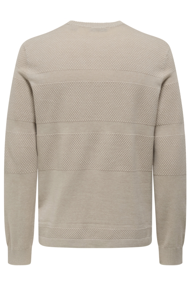 ONSMALIK REG 12 PINAPLE CREW KNIT N 22033298 SILVER LINING